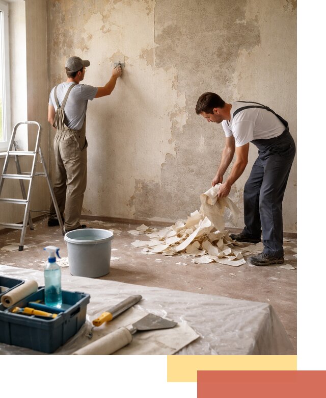 Снятие старых обоев в Беслане быстро и качественно