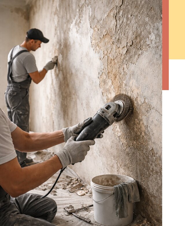 Снятие и удаление краски со стен в Беслане от 2126 руб. — ОТДЕЛОЧНИК-Бсл