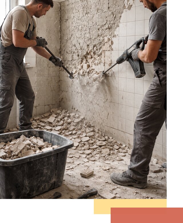 Демонтаж плитки со стен в Беслане быстро и аккуратно