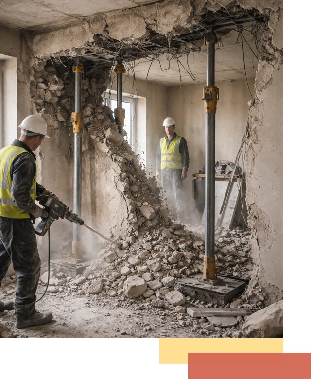 Снос несущих стен в Беслане с гарантией безопасности и качества