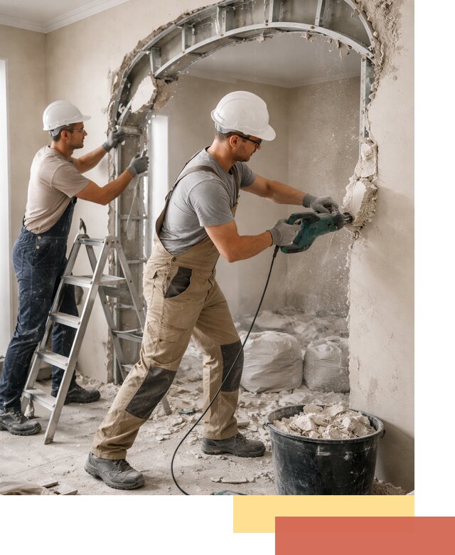 Демонтаж гипсокартонной арки в Беслане быстро и аккуратно