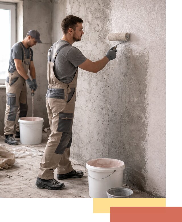 Нанесение бетоноконтакта на стены в Беслане для последующей отделки