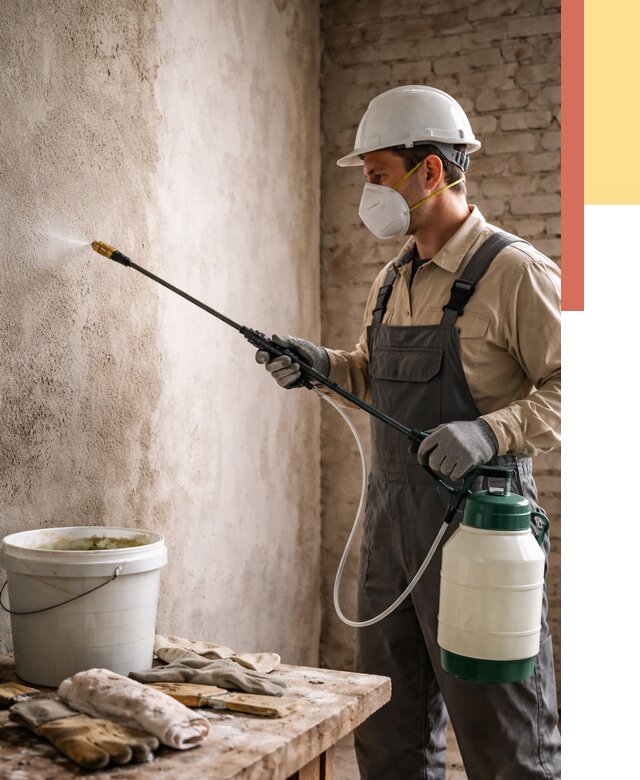 Антисептическая обработка стен в Беслане от 1215 руб. — быстро и недорого | ОТДЕЛОЧНИК-Бсл