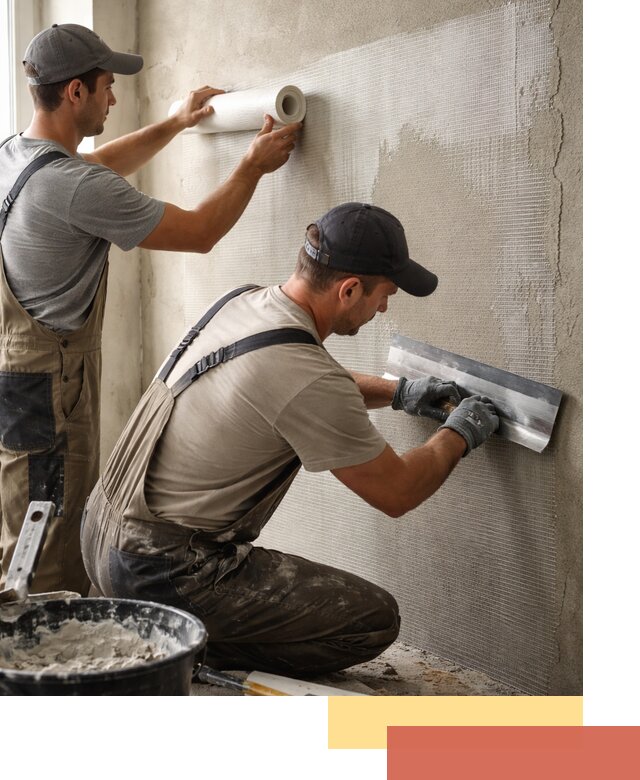 Армирование стен стеклосеткой в Беслане для прочной отделки