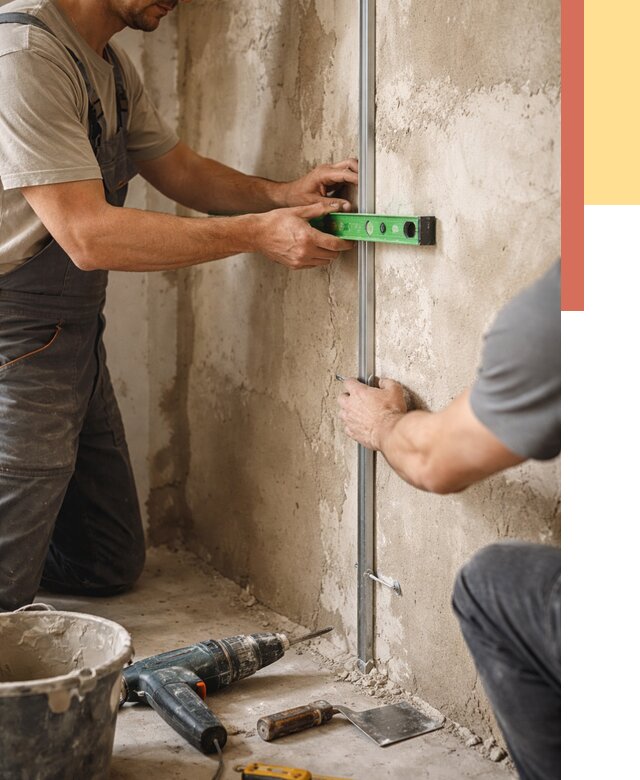 Установка штукатурных маяков в Беслане от 7088 руб. — быстро и недорого | ОТДЕЛОЧНИК-Бсл