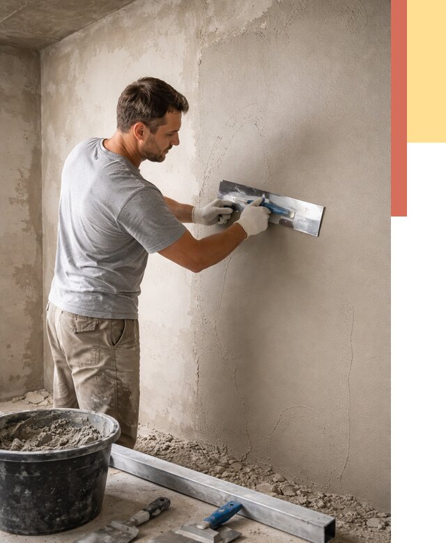 Штукатурка стен без маяков в Беслане от 7291 руб/м2 — услуги и цена | ОТДЕЛОЧНИК-Бсл