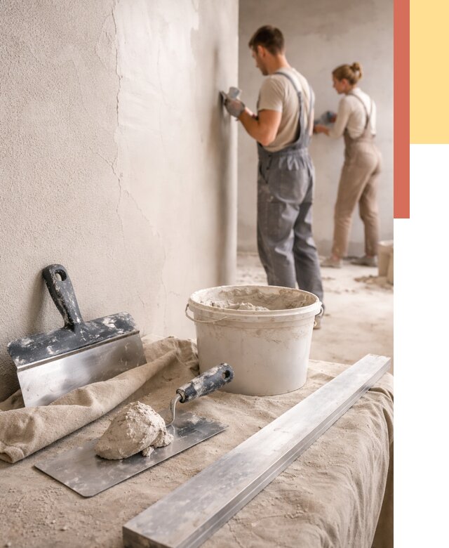 Штукатурка стен гипсовая в Беслане от 4557 руб/м2 — быстро и недорого | ОТДЕЛОЧНИК-Бсл