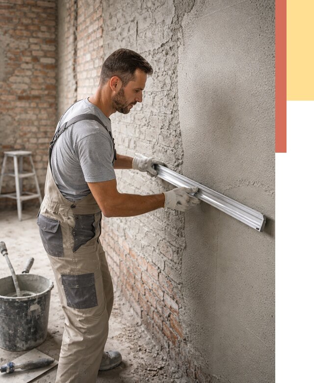 Штукатурка кирпичных стен в Беслане от 4557 руб/м2 — быстро и недорого | ОТДЕЛОЧНИК-Бсл