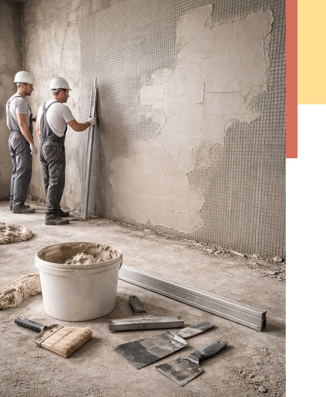 Штукатурка стен по сетке в Беслане от 5569 руб./м2 — быстро и недорого | ОТДЕЛОЧНИК-Бсл