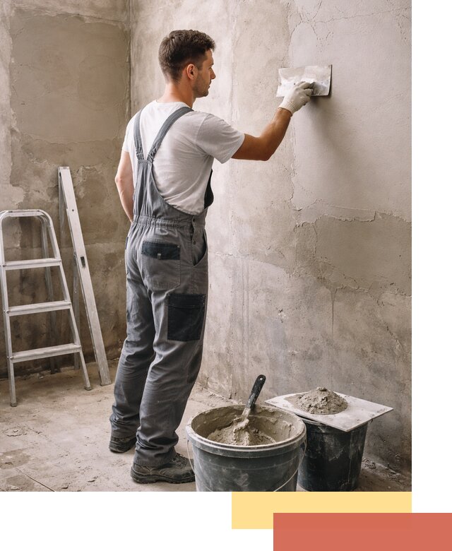 Штукатурка стен в ванной под ключ в Беслане