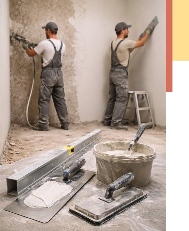 Штукатурка стен под обои в Беслане от 4557 руб./м2 — выравнивание под обои | ОТДЕЛОЧНИК-Бсл