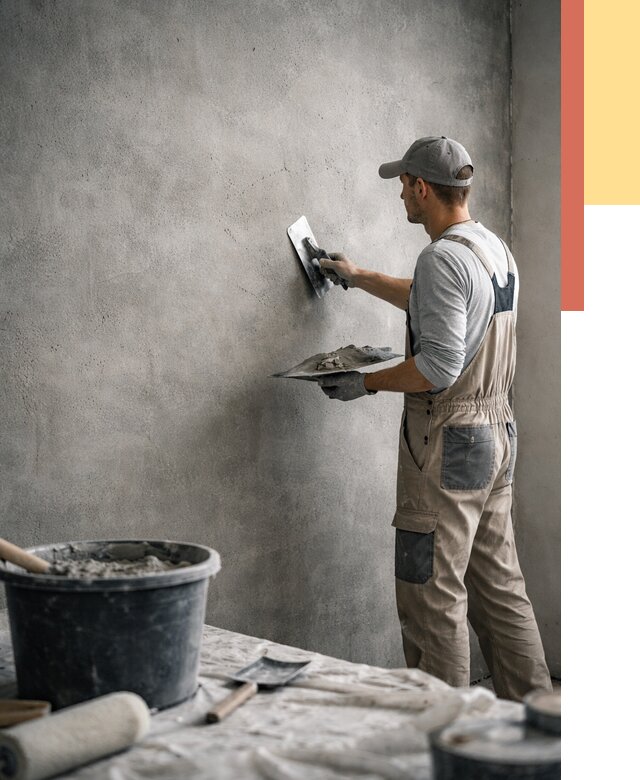 Декоративная штукатурка под бетон в Беслане от 2532 руб./м² — нанесение под ключ | ОТДЕЛОЧНИК-Бсл