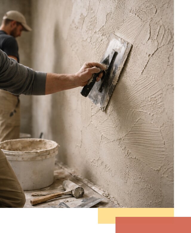 Фактурная штукатурка стен в Беслане — монтаж, отделка, реставрация