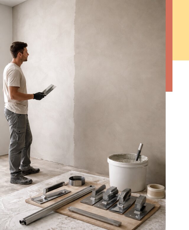 Нанесение микроцемента на стены в Беслане от 3240 руб./м2 под ключ | ОТДЕЛОЧНИК-Бсл