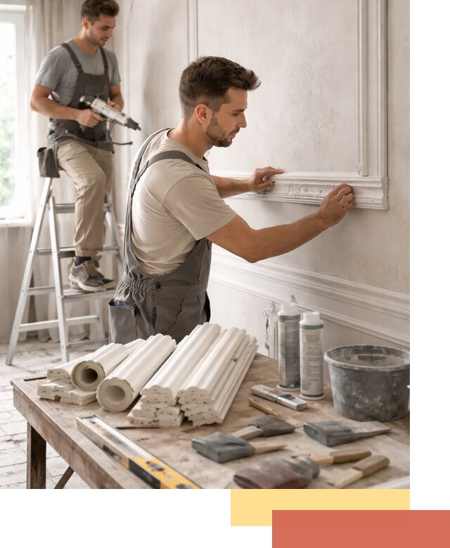 Монтаж лепнины на стены в Беслане профессионально и качественно