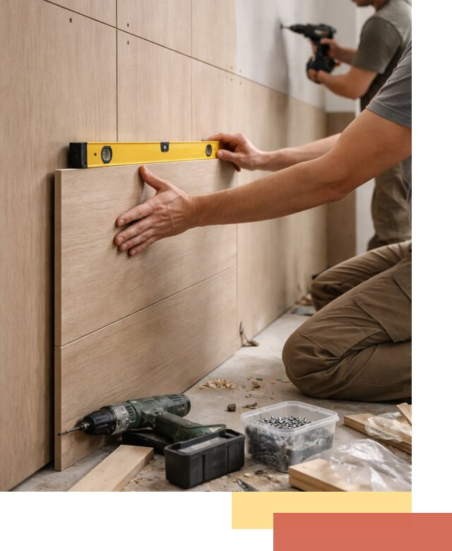 Профессиональный монтаж МДФ панелей на стены в Беслане