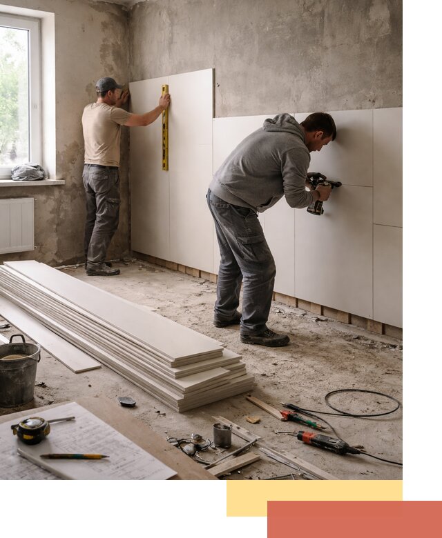 Монтаж ПВХ панелей на стены в Беслане качественно и быстро