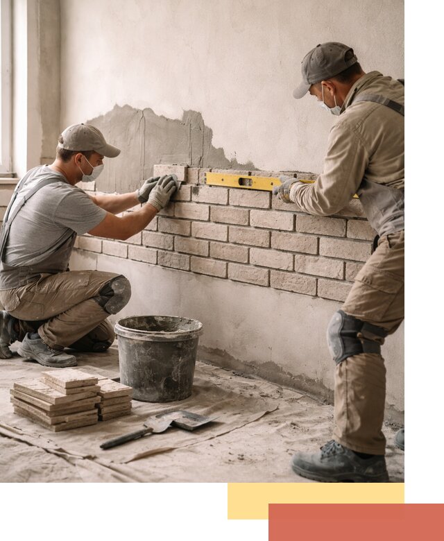 Монтаж декоративного кирпича профессионально в Беслане