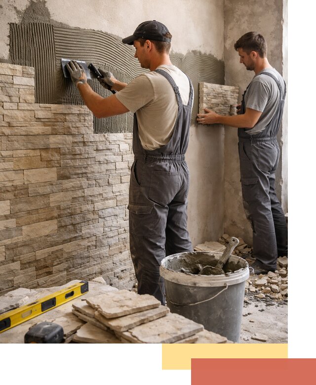 Монтаж искусственного камня в Беслане — облицовка стен и фасадов