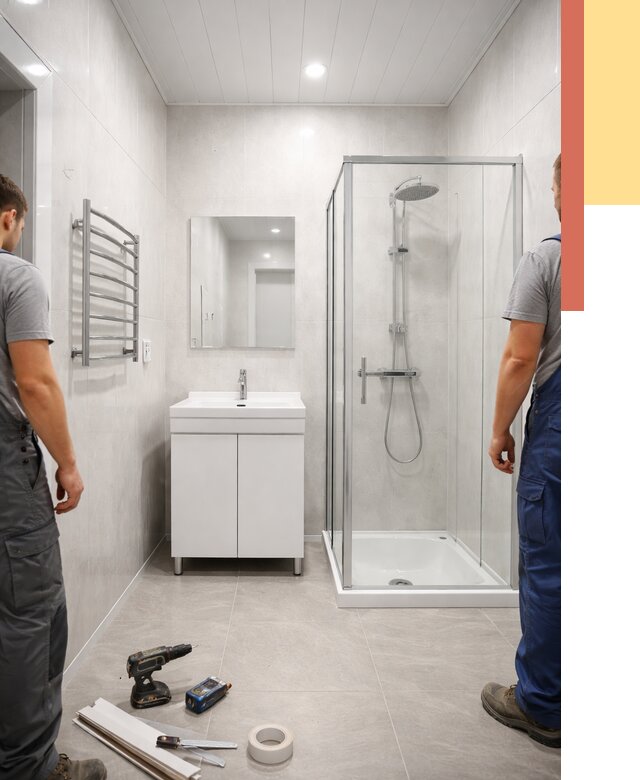 Отделка ванной комнаты панелями ПВХ в Беслане от 4557 руб. за м2 | ОТДЕЛОЧНИК-Бсл