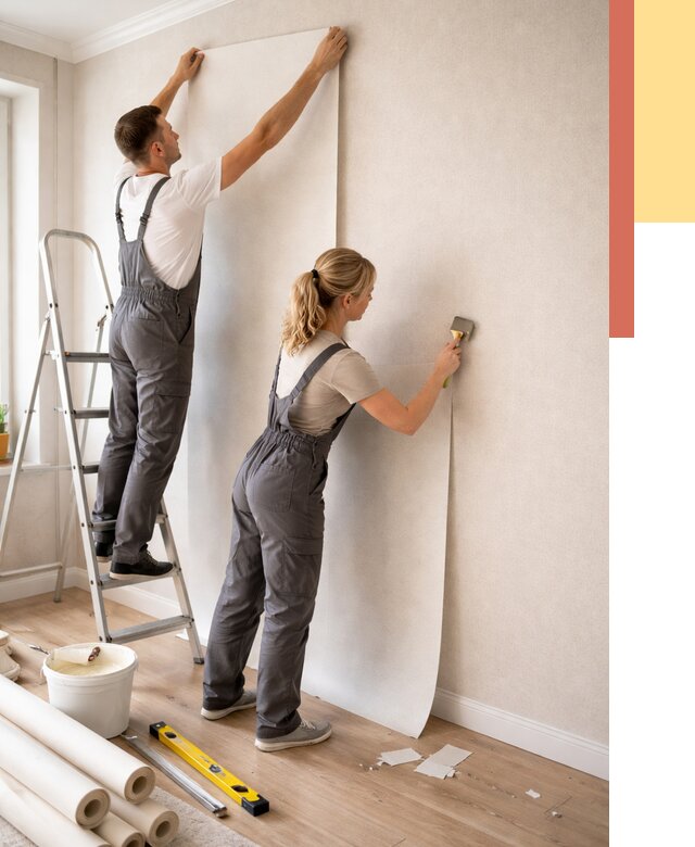 Поклейка флизелиновых обоев в Беслане от 6076 руб. | Быстро и недорого — ОТДЕЛОЧНИК-Бсл