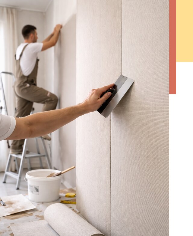 Поклейка текстильных обоев в Беслане от 4557 руб. под ключ | ОТДЕЛОЧНИК-Бсл