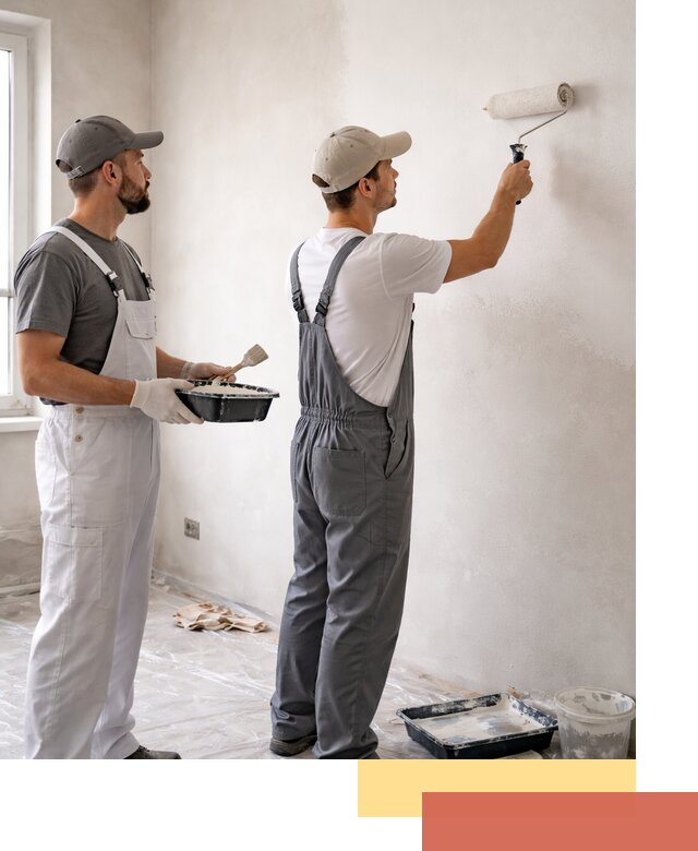 Покраска стен водоэмульсионной краской в Беслане