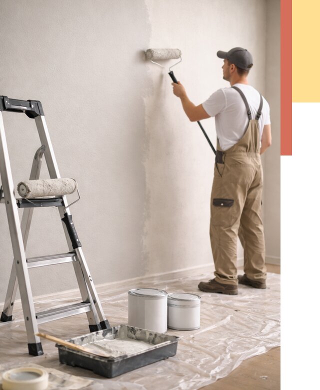 Покраска стен латексной краской в Беслане от 4557 руб. за м2 | ОТДЕЛОЧНИК-Бсл