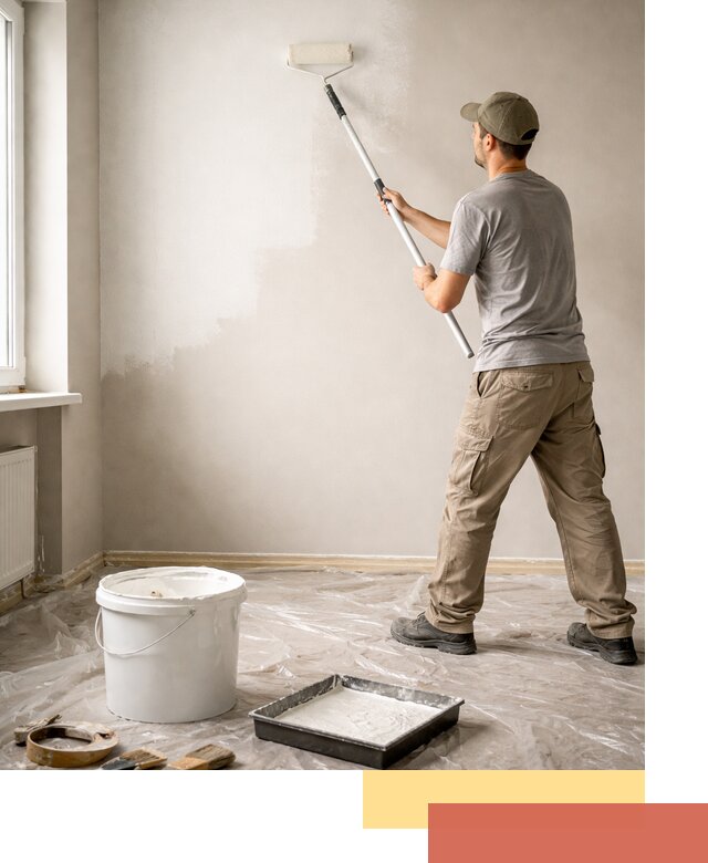 Покраска стен латексной краской в Беслане качественно и быстро