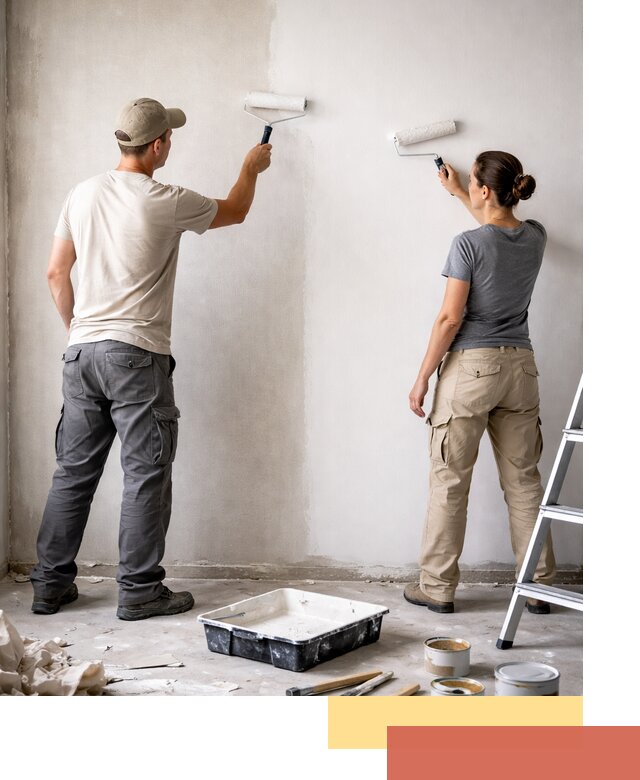 Окраска стен по стеклохолсту в Беслане качественно и долговечно