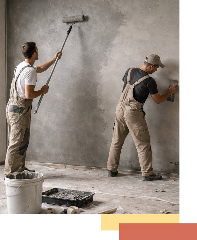 Покраска стен под бетон в Беслане профессионально и недорого