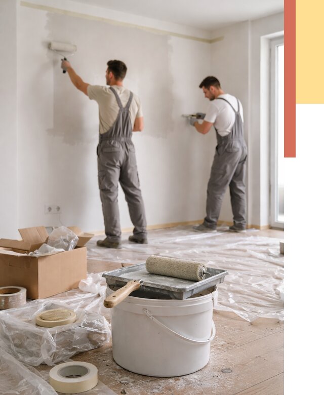 Покраска стен в квартире в Беслане от 2532 руб/м2 — быстро и недорого | ОТДЕЛОЧНИК-Бсл