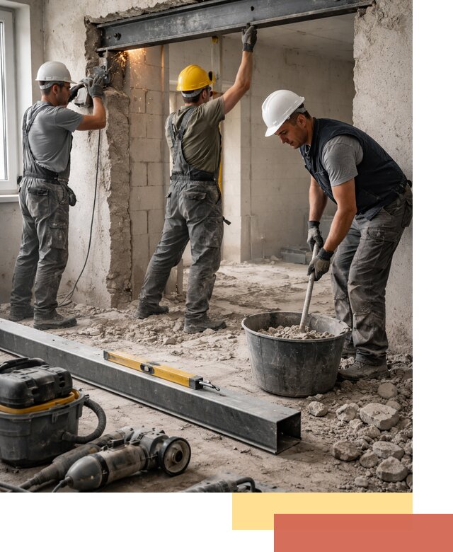 Создание проемов в стенах и несущих конструкциях в Беслане