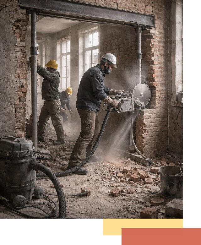 Прорезка проема в стене под дверной или оконный проем в Беслане