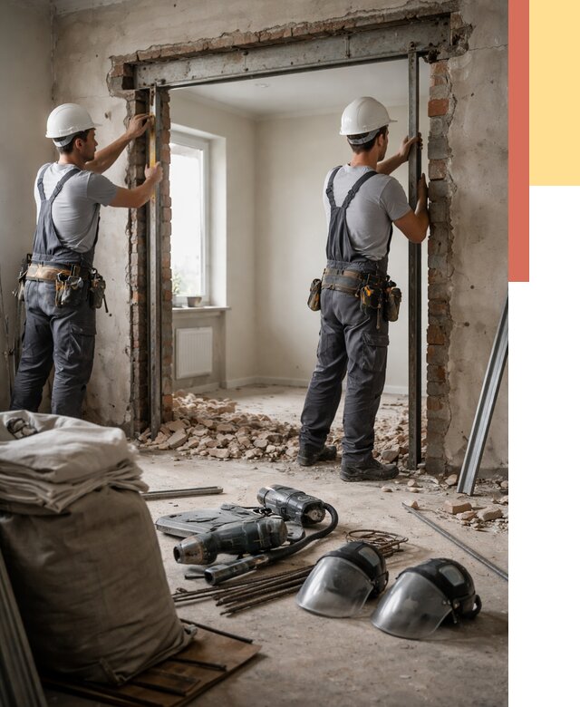 Расширение дверного проема в Беслане от 12658 руб. под ключ | ОТДЕЛОЧНИК-Бсл