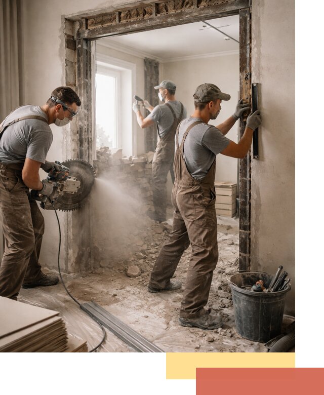 Расширение дверного проема под установку новой двери в Беслане