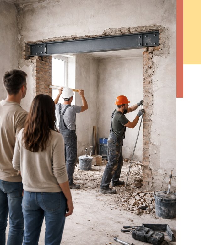 Усиление проема в стене в Беслане от 9620 руб. — усиление дверного проема металлоконструкцией | ОТДЕЛОЧНИК-Бсл