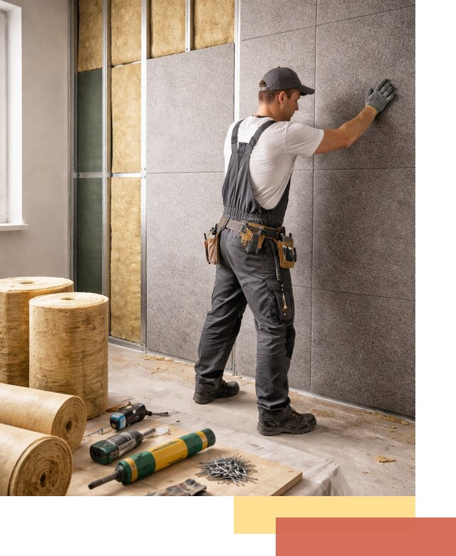 Профессиональная шумоизоляция стен в Беслане для квартиры и офиса