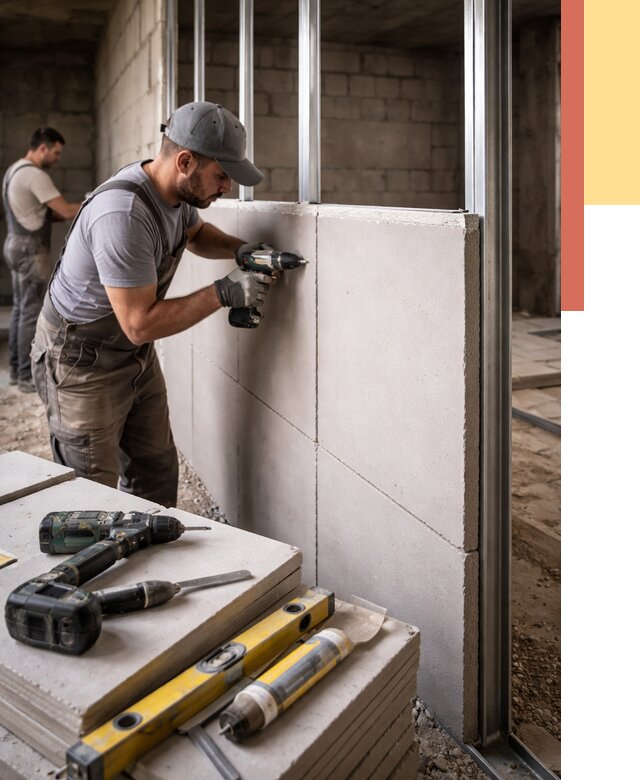 Кладка влагостойких перегородок ПГП в Беслане от 1215 руб. под ключ | ОТДЕЛОЧНИК-Бсл