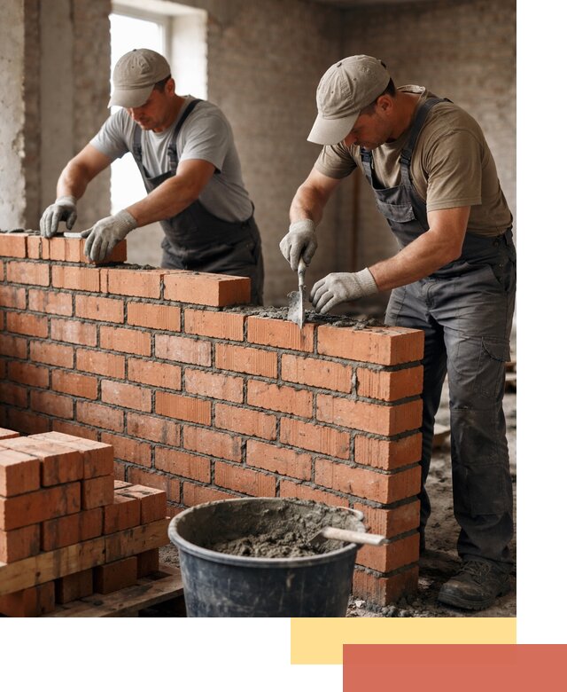 Кладка кирпичных перегородок под ключ в Беслане