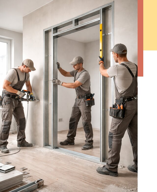 Устройство дверного проема в перегородке в Беслане от 4557 руб. под ключ | ОТДЕЛОЧНИК-Бсл