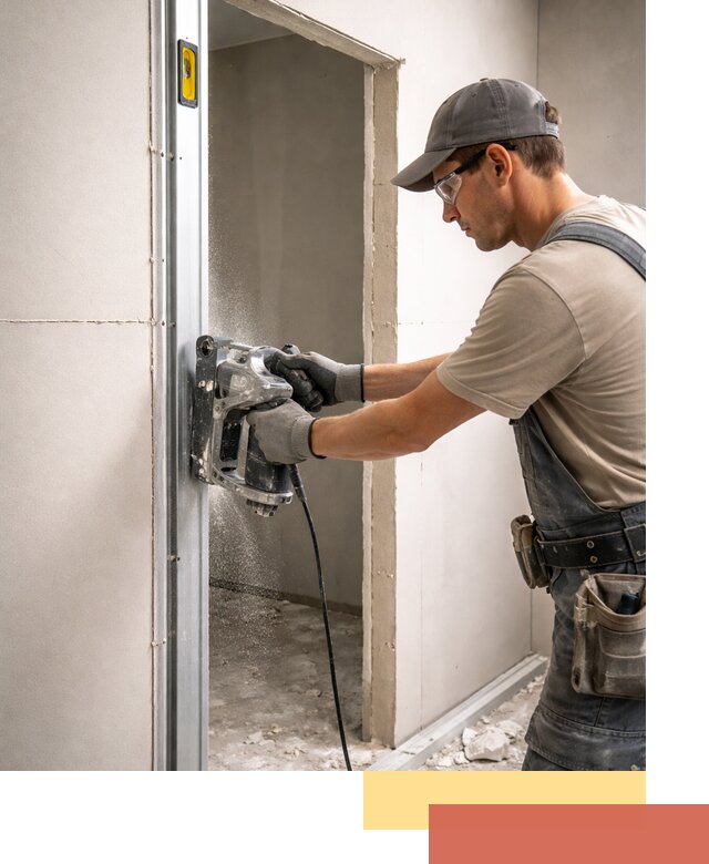 Устройство дверного проема в перегородке в Беслане