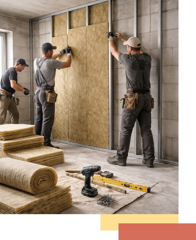 Шумоизоляция перегородок из блоков в Беслане — монтаж и защита шумоизоляцией