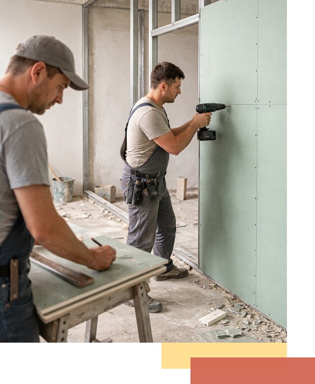 Перегородки из влагостойкого гипсокартона под ключ в Беслане