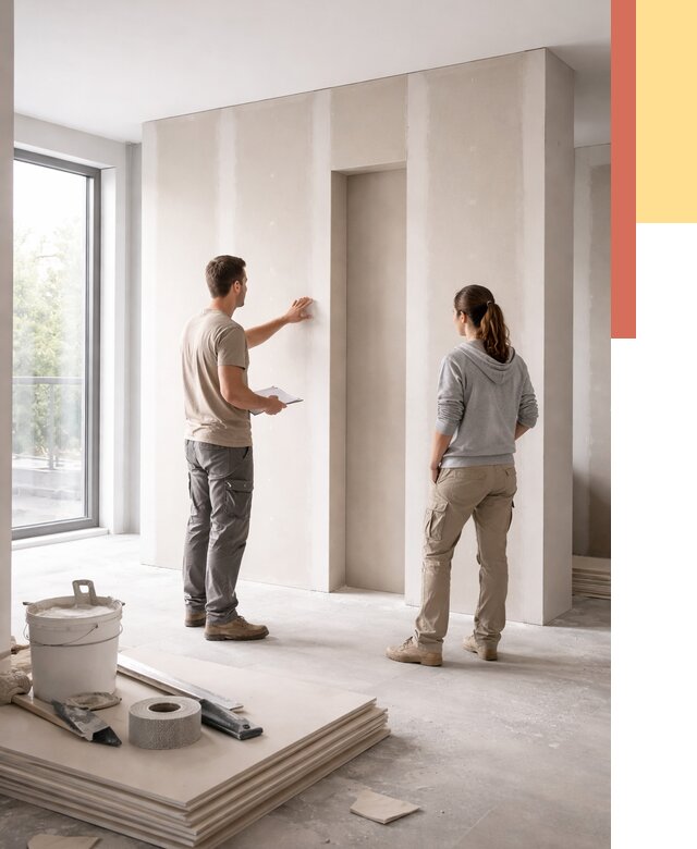 Зонирующая перегородка из гипсокартона в Беслане от 2835 руб. под ключ | ОТДЕЛОЧНИК-Бсл