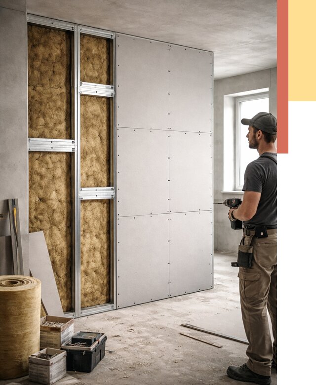 Усиленная перегородка под навеску в Беслане от 12961 руб. — монтаж под ключ | ОТДЕЛОЧНИК-Бсл