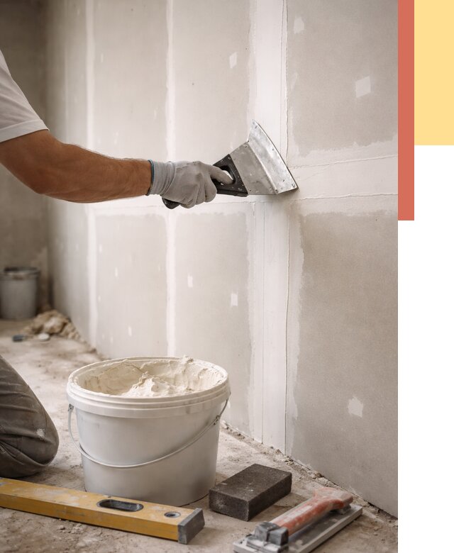 Шпаклевка перегородок из гипсокартона в Беслане от 2532 руб. — услуги ОТДЕЛОЧНИК-Бсл