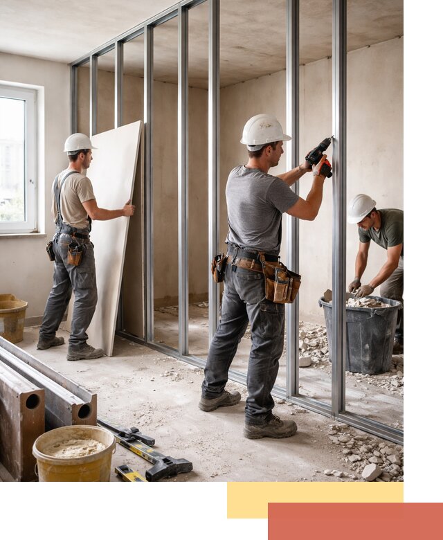 Перенос гипсокартонной перегородки в Беслане профессионально и быстро