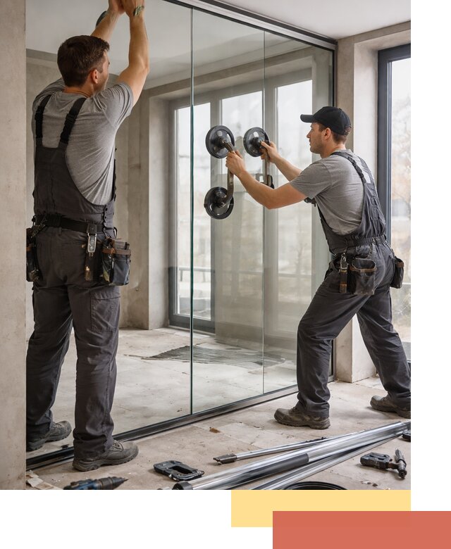 Цельностеклянные перегородки под ключ в Беслане