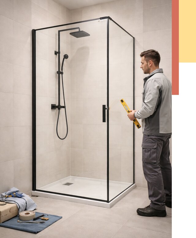 Стеклянные перегородки для душа в Беслане от 12658 руб. | Монтаж под ключ — ОТДЕЛОЧНИК-Бсл